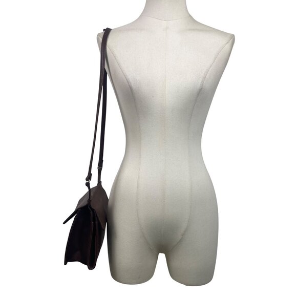 Fossil Women’s Brown Leather Flap Closure Adjustable Strap Crossbody Bag - Picture 10 of 14